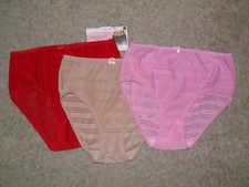 Ladies PINK K 3-Pair Microfiber Briefs Size 1X NEW 