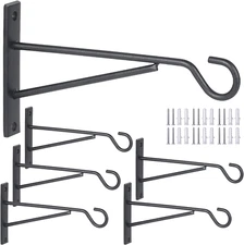 6" Hanging Plant Hooks, 6 Pack Hanging Basket Bracket Wall Hooks, Plant Hangers
