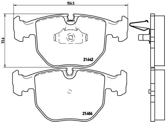 Front BREMBO P 06 021 Brake Pad Set, disc brake for ALPINA,BMW