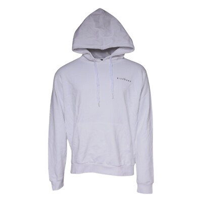 JOHN RICHMOND Sweater White Logo Cotton Hooded Sweatshirt IT52/US42/XL 450usd