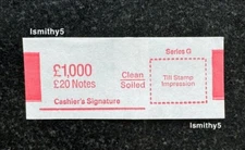 2,000 x £20 Money Bands UK Currency Strap £20 Money Bands Brand New