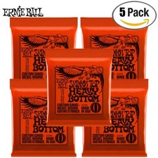 5-PACK Ernie Ball 2215 Skinny Top Heavy Bottom Slinky Guitar Strings 10-52