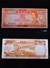 Fiji 5 Dollars ND 1980-1986 P78 B/1 h4472 Central Monetary Authority Bank Money