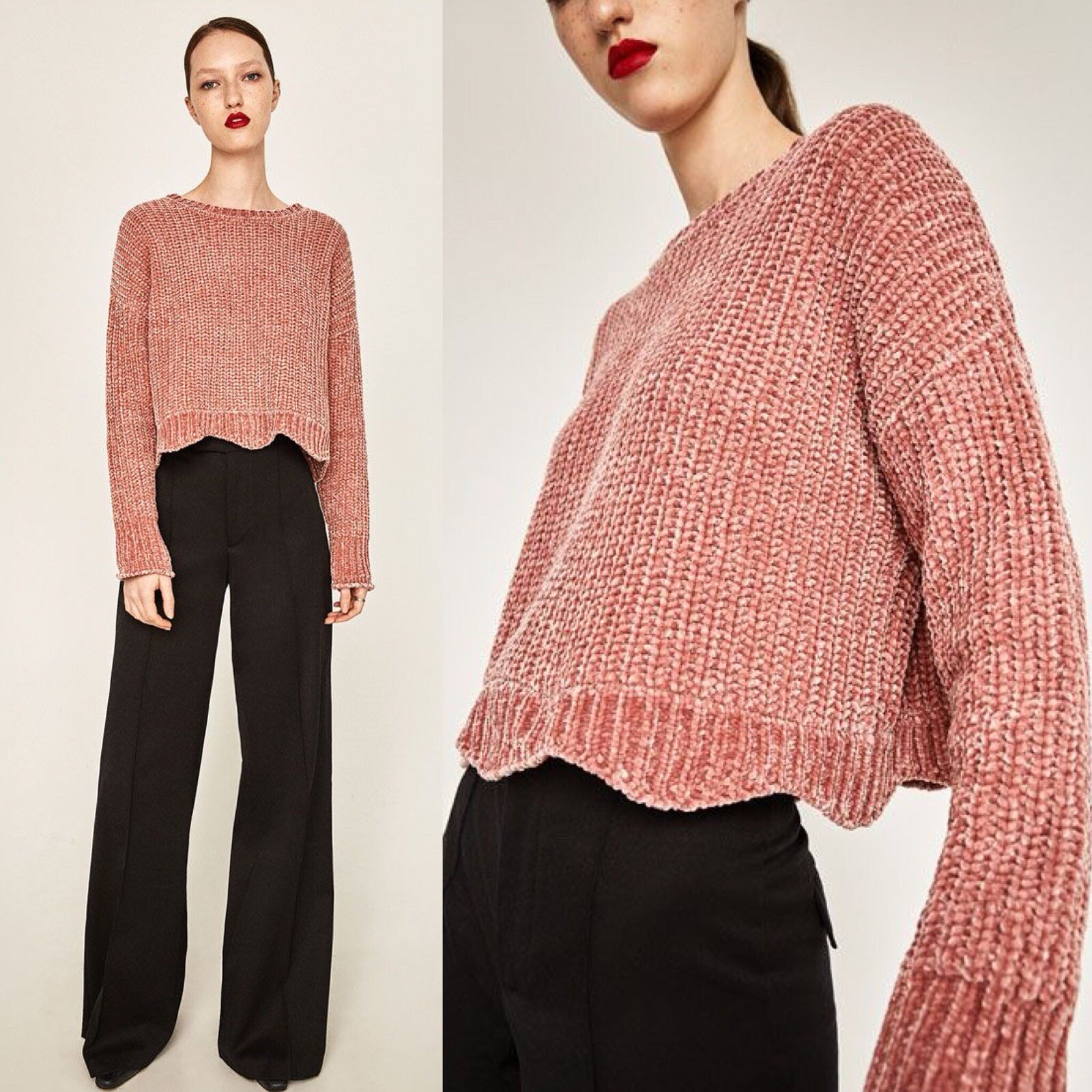 zara chenille sweater