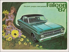 Vintage 1967 Ford Falcon ad reproduction metal sign auto garage decor