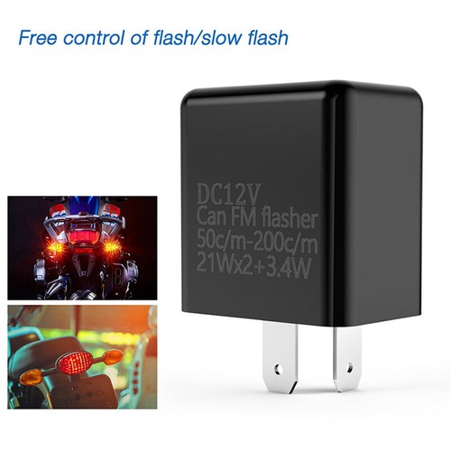 Adjustable LED Flasher Fix Motorcycle Relay Turn Signal Indicator Flash 2 Pin - Picture 2 of 8