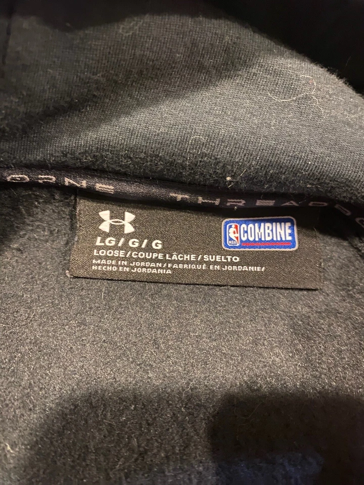 Boston Celtics jacket large under armour black mens full zip hooded threadborne - Image 3 of 4