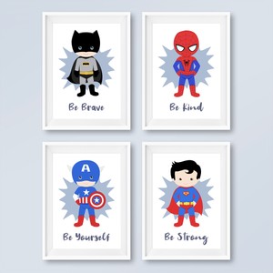 superhero nursery wall art