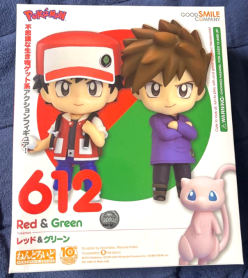 ポケモン ねんどろいど 612 レッド & グリーン ミュウ フィギュア Nendoroid 612 Pokemon Center Original Red & Green Figure Good