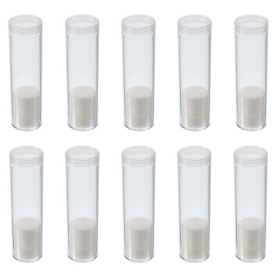 Rund Münzrohre 10 Pack 25mm Münzen für Sammelbedarf Klar