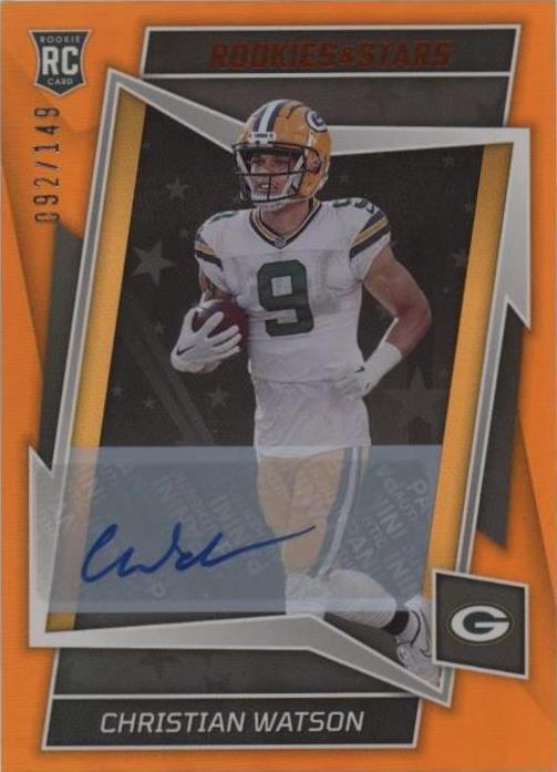 2022 Panini Rookies & Stars - Rookies Christian Watson #127 Orange ...