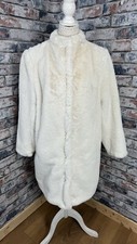 Madeleine Women’s Faux Fur Ivory Cream Coat Size Uk 16 Bnwt Rrp £309