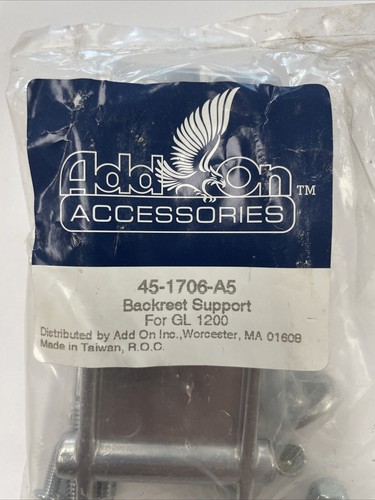 ADD ON ACCESSORIES GOLDWING 1200 BACKREST SUPPORT 45-1706-A5.NEW IN PACKAGE - Foto 2 di 8