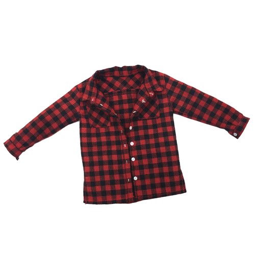Camicia a quadri rossa 1:6 per corpo action figure Phicen TBLeague DML TTL da 12 - Foto 3 di 10