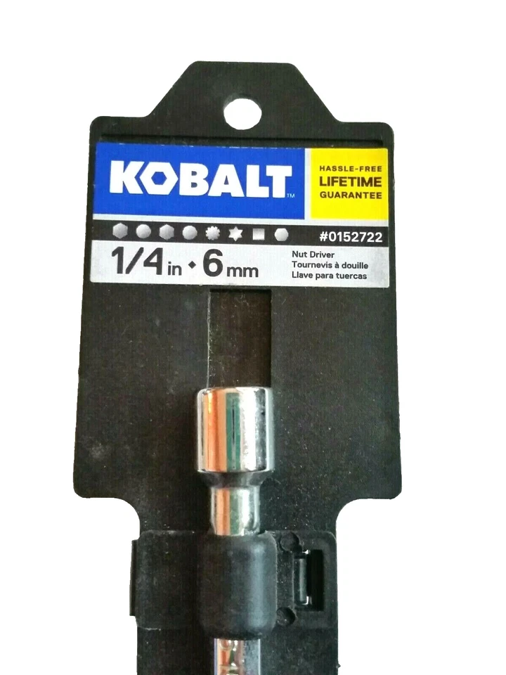 Kobalt 1/4 in 6mm Nut Driver with Rubber Grip 0152722  Lot of 2 NEW! - Image 2 of 4