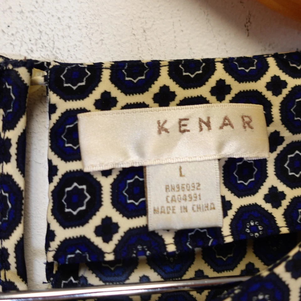 Blusa Boho Suelta Mujer Grande Azul Marino Cortina Sedosa Vacaciones Europeas Gran Tamaño KENAR Foto 2 de 4