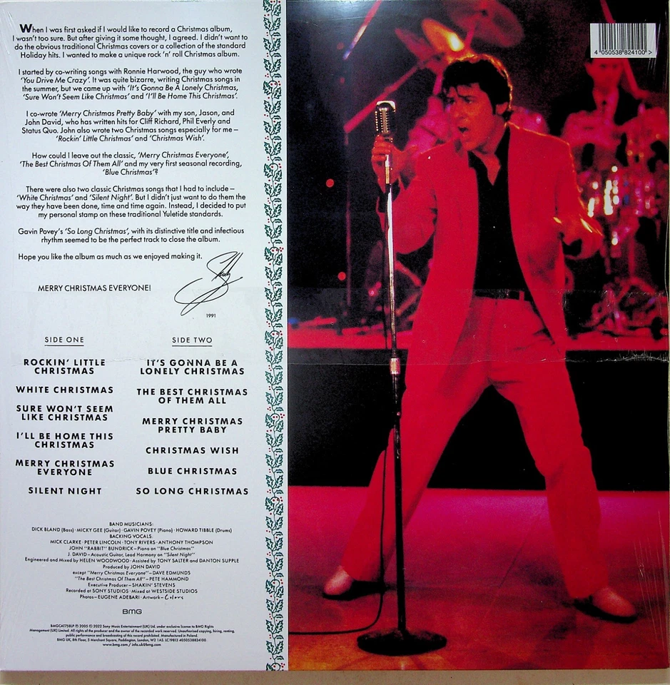SHAKIN STEVENS Merry Christmas Everyone LP (NEW** Coloured Vinyl 2022) - Image 4 of 4
