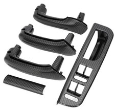 Für VW Golf 4 IV Bora 4er Türgriff Innen Abdeckung Beifahrer Hinten CARBON OPTIK