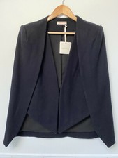 Sass & Bide Black Wool *the Strong Hold* Waistcoat Cape Coat Size S Uk8-10