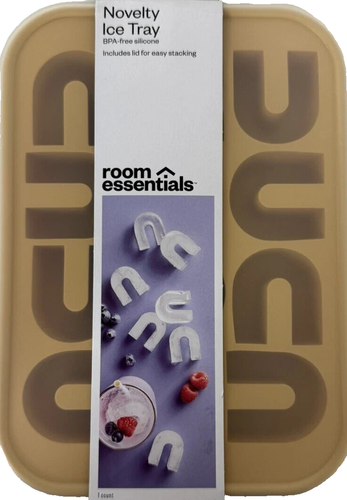 Vassoio per cubetti di ghiaccio in silicone novità coperchio impilabile 12 slot, Room Essentials confezione da 2