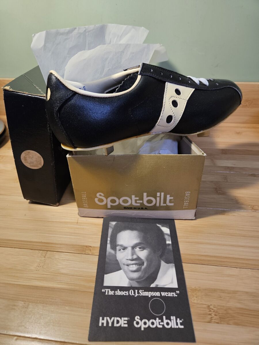 Vintage NOS Spot-bilt 210 Black Baseball Cleats Shoes Size 8 Vintage NOS Spot-bilt 210 Black Baseball Cleats Shoes Size 8