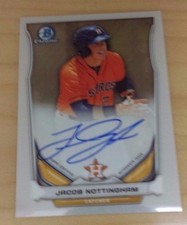 2014 Bowman Chrome BCAP-JN Jacob Nottingham Auto Houston Astros