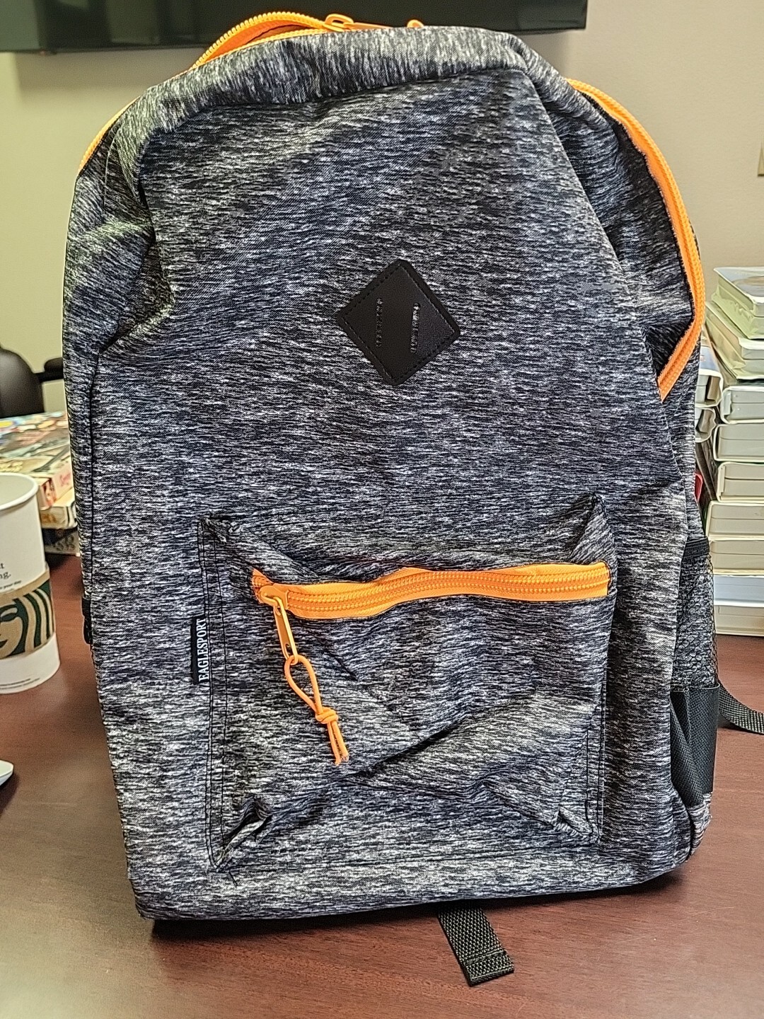Student Backpack Eagle Sport Black and Grey  Lightweight