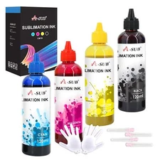A-SUB 480ML Sublimation Ink Refill Compatible with ET-2720 ET-2760 ET-4760 ET...