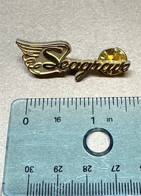 Seagrave Pin Pinback Gold Colored Fire Engine Equipment Logo Not Real Gold