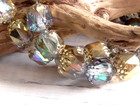 10 - 8mm CZECH TRANSPARENT CLEAR, GOLD, RAINBOW AB FACETED CATHEDRAL GLASS BEADS