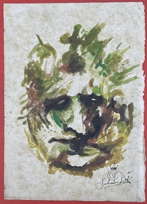 Salvador Dali Drawing on paper (Handmade) signed and stamped
