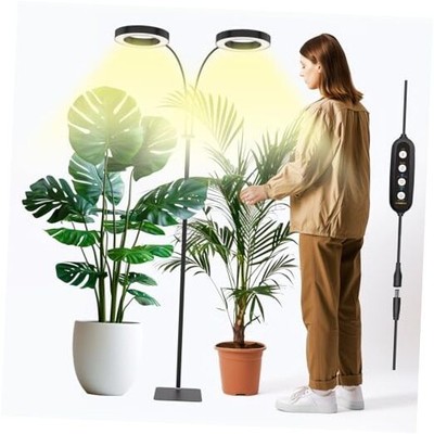  Grow Lights for Indoor Plants, 40W LED 2-Head Plant Grow Lights with Auto 