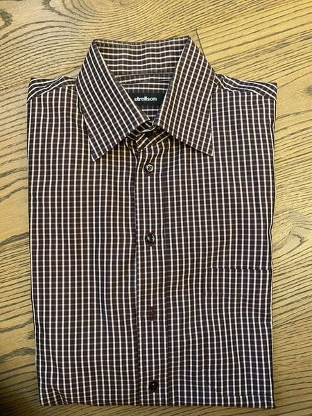 Men Strellson Shirt Brown Cotton L