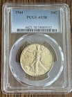 1944 P WALKING LIBERTY HALF DOLLAR - 90% SILVER - PCGS AU 58 - NICE DETAIL