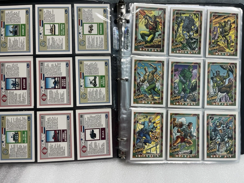 1991 Impel GI Joe SERIES 1 Complete Card Set Sleeve Binder Book 1-200 Snake Eyes - Image 2 of 4