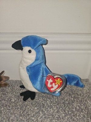 TY Beanie Babies Rocket the Blue Jay Bird With Tag März 1997 Retired Vintage