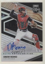 2020 Elite Extra Edition Opti-Chrome Holo Prizm Signatures Drew Romo Auto u5u