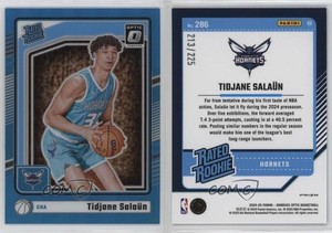 2024-25 Panini Donruss Optic Rated Aqua Prizm /225 Tidjane Salaun #286 Rookie RC