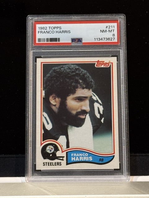1982 TOPPS #211 FRANCO HARRIS PSA 8 Pittsburgh Steelers
