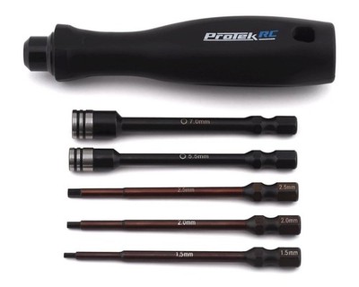 PTK-8462 ProTek RC ''TruTorque'' 5-Piece 1/4'' Drive Hex & Nut Driver Set (1.5, 2.0