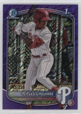 2025 Bowman Chrome Prospects Purple Shimmer Refractor /250 Nieves Izaguirre 0xh3
