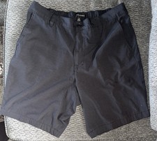 Banana Republic Men's Comfort Flat Front Shorts, Black, Size 38 F3