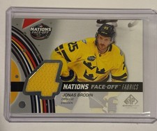 2025-26 SP GAME USED JONAS BRODIN 4 NATIONS FACE-OFF FABRICS JERSEY #4N-BR
