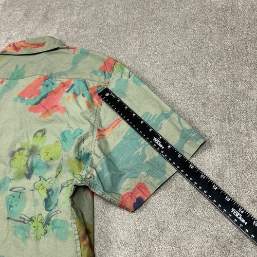 Scotch & Soda Hawaiian Shirt Mens 2XL Loop Collar Watercolor Abstract Cotton - Picture 9 of 10