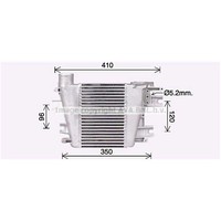 AVA Quality Cooling LadeluftküHler LuftgeküHlt Aluminium FüR Nissan Patrol GR V