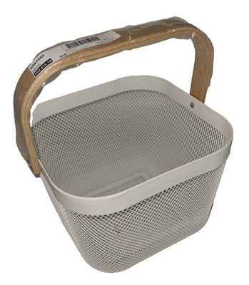IKEA RISATORP Dekoration Aufbewahrung Korb mit Griff weiß 25x26x18