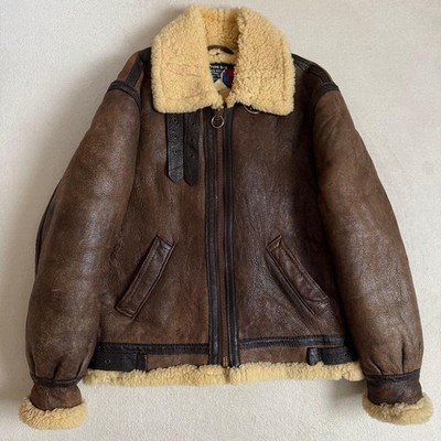 Schott B-3 Fliegerjacke, Lammfell, Größe 40 kleinere Kratzer