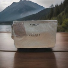 COACH FRAGRANCE WOMEN'S LUXURY GOLD BAG TRAVEL FLAT POUCH 10.5" W X 7" H NEW