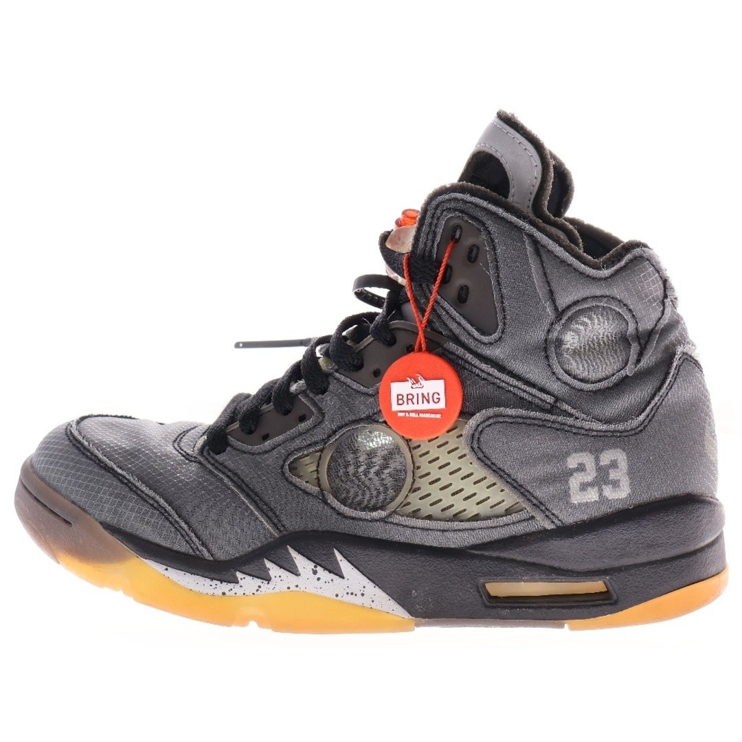OFF WHITE X NIKE Nike x OFF WHITE AIR JORDAN 5 RETRO SP CT8480 001 SNEAKERS ALTE NERE usate 4