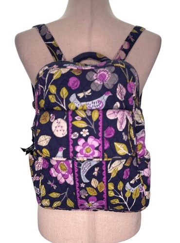 Vera Bradley Floral Nightingale Pattern Quilted Backpack Purse Diaper Bag